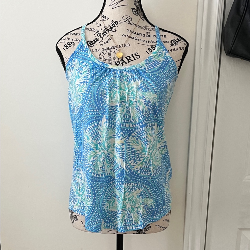 💗Elegant Blue and Green Camisole Top